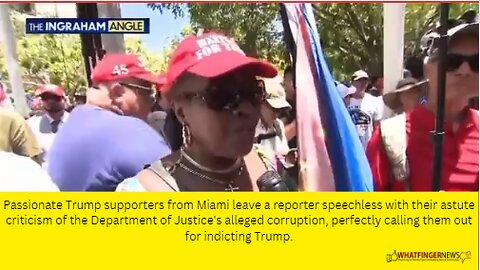 Passionate Trump supporters from Miami leave a reporter speechless with their astute criticism