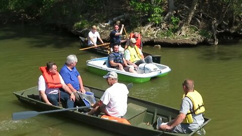 The Great Boat Race! (or...cross Lake Wateree in all kinds of boats.) Walk with me, Steve Martin #1