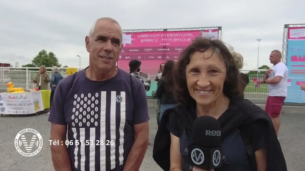 Dominique et Marie de Perpignan [en direct 🔴] du marathon de Biarritz 2022 - 04 06