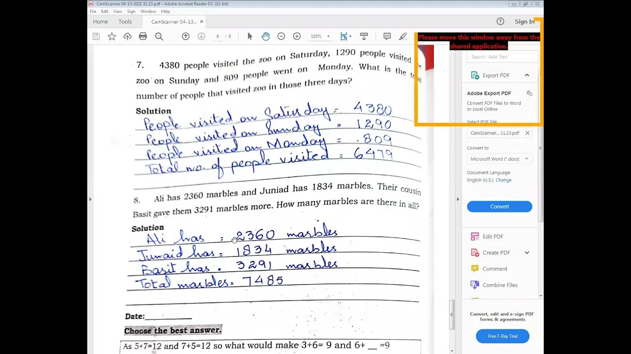 Math B Class 4 26 April 21