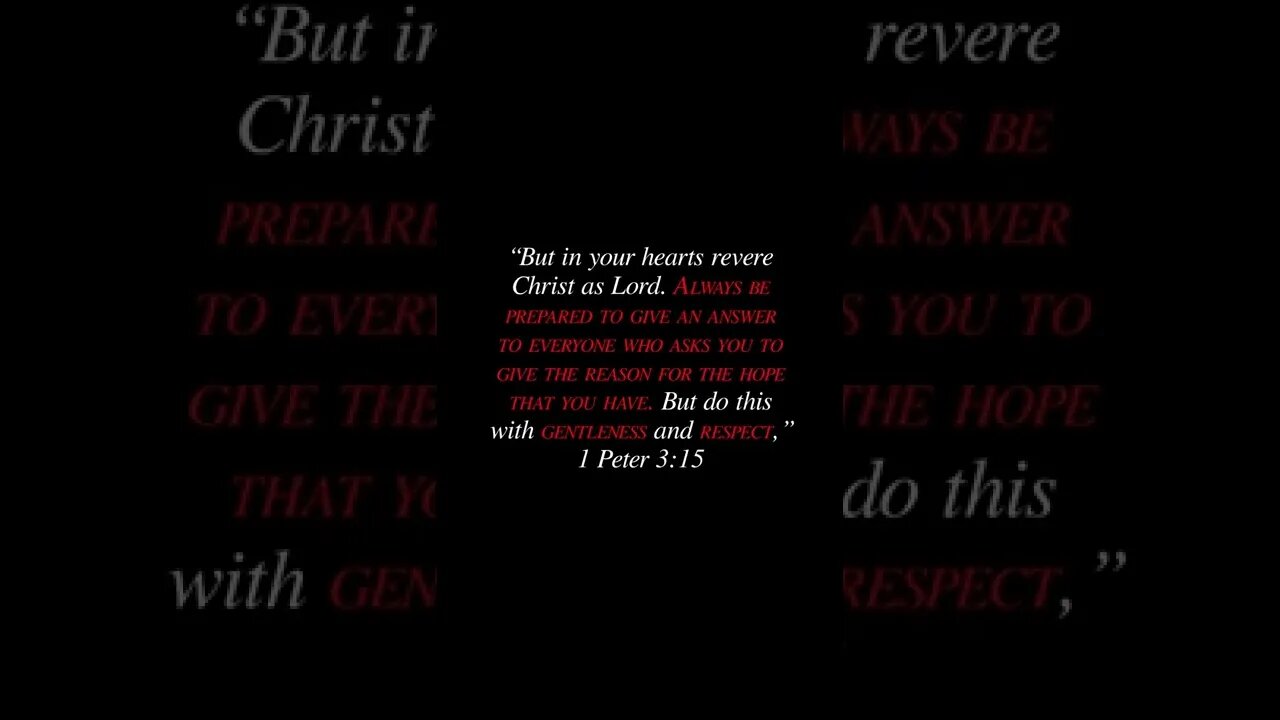 1 Peter 3:15 #christ #heart #Lord #give #answer #reason #hope #Christians #bible #Jesus #shorts