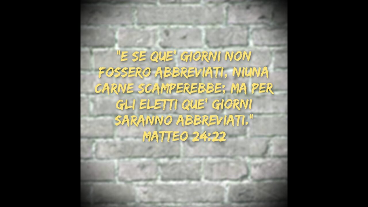 NESSUNA CARNE SCAMPERÀ...TRANNE GLI ELETTI...AMI IL PADRE CELESTE? RINUNCI A TE STESSO?