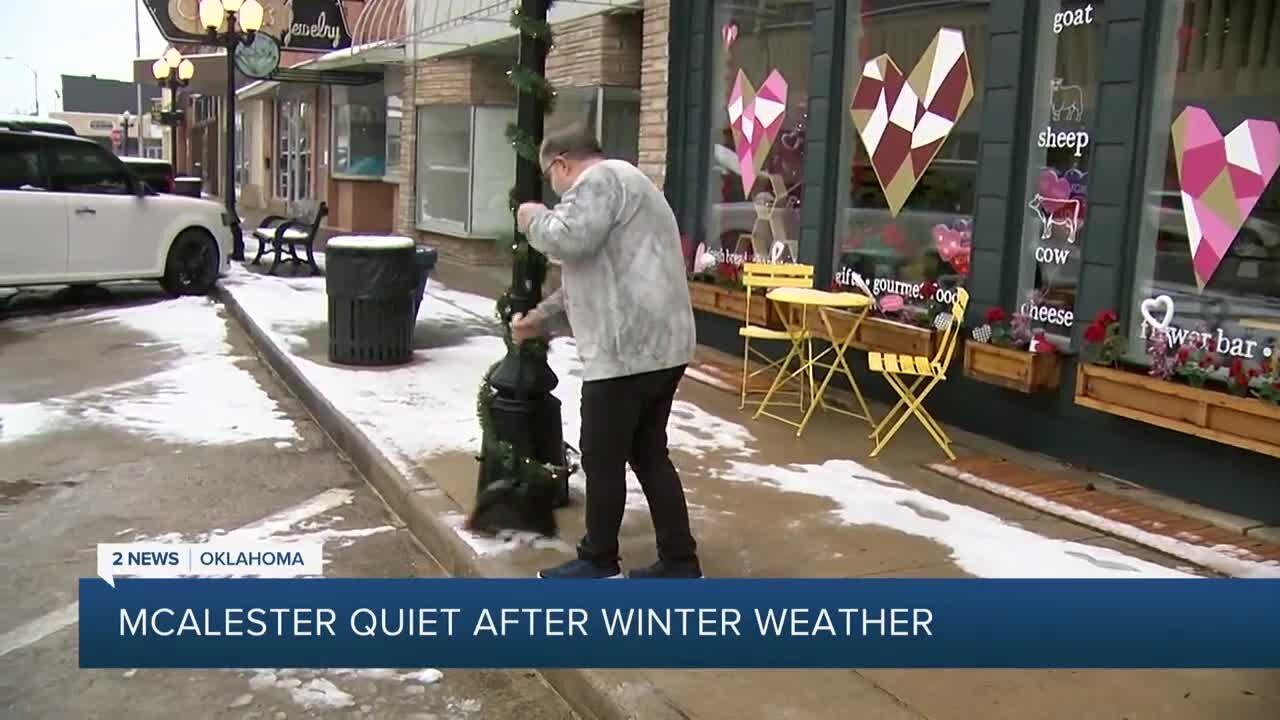 McAlester quiet after significant snowfall