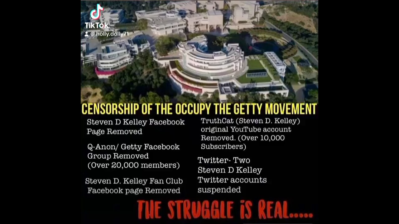 OCCUPY THE GETTY/ STEVEN D KELLEY/ TELEGRAM/ Truthcatradio.com