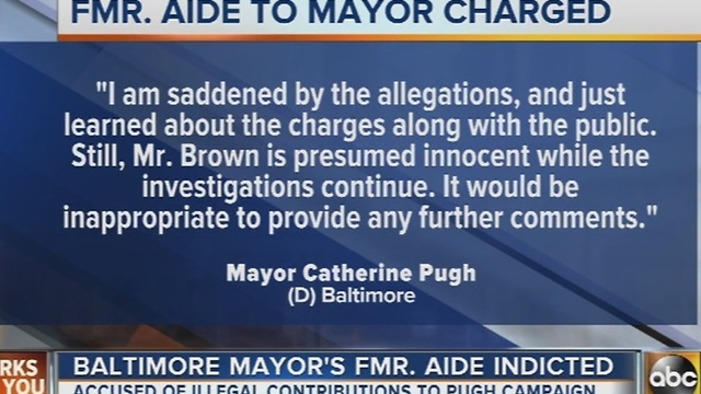 Former aide to Baltimore mayor Catherine Pugh charged