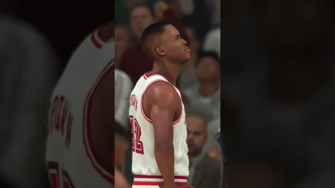 Jordan responds to a block on Rodman #rodman #jordan #nba #basketball #playoffs