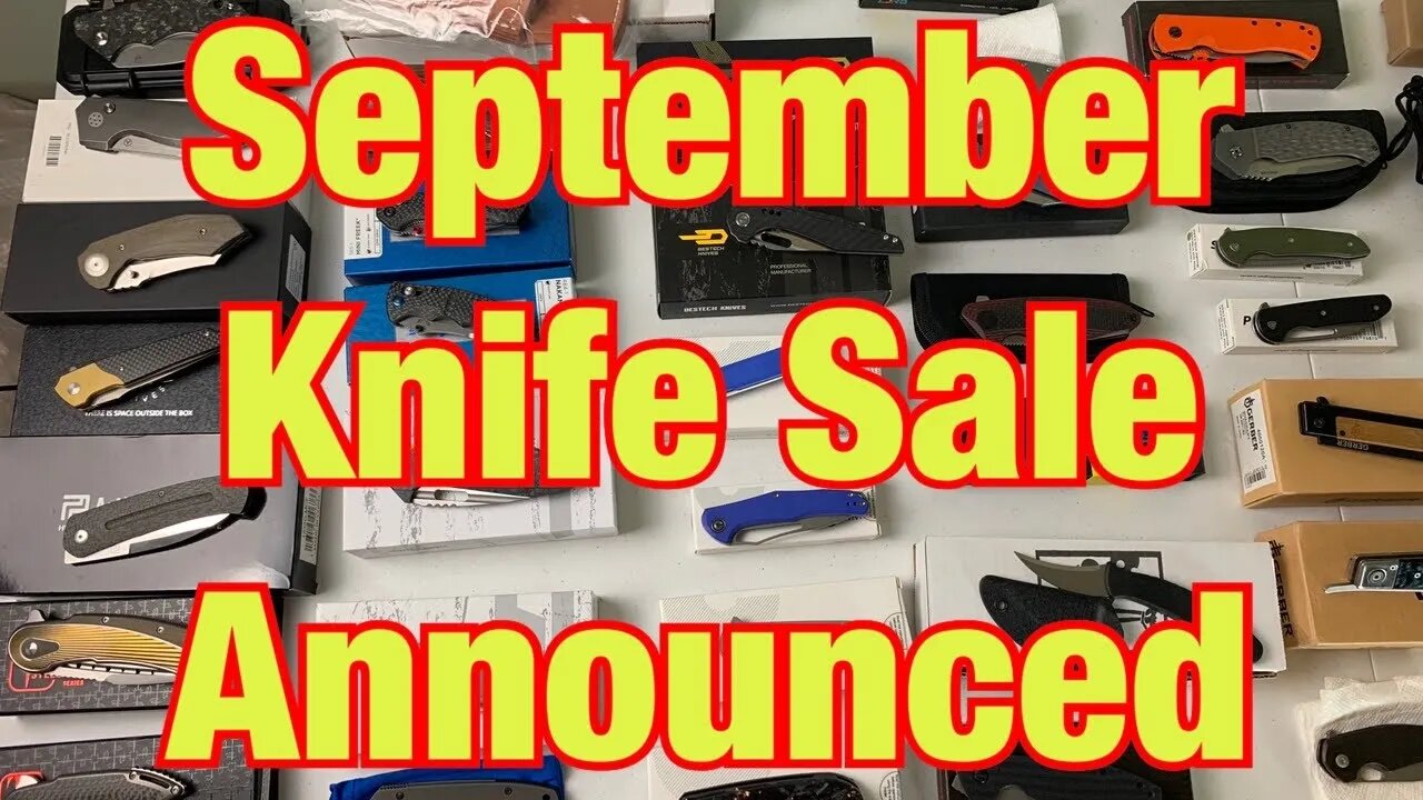 September Knife Sale Announced ! September 7th 8pm EST