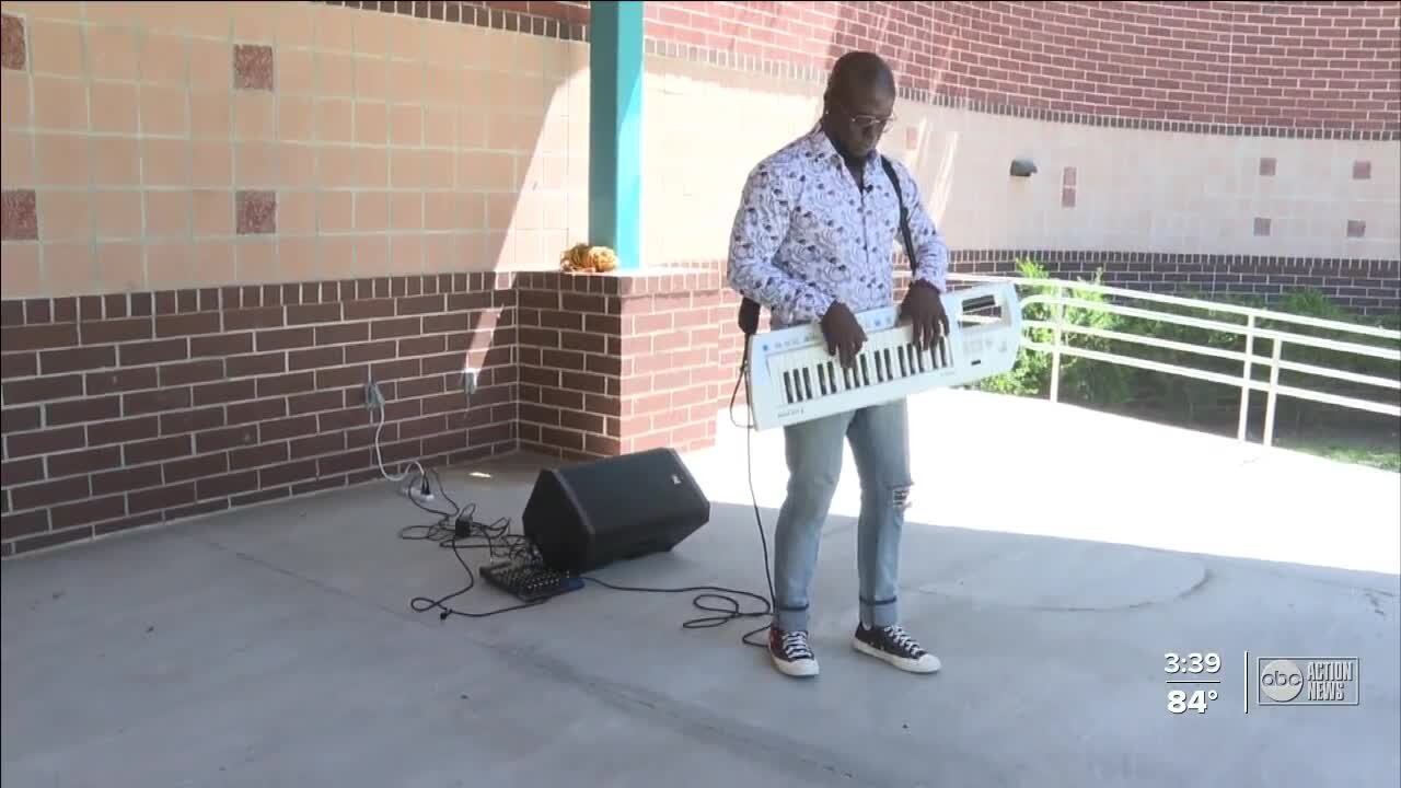 Tampa jazz musician performs, raises money for University Area CDC