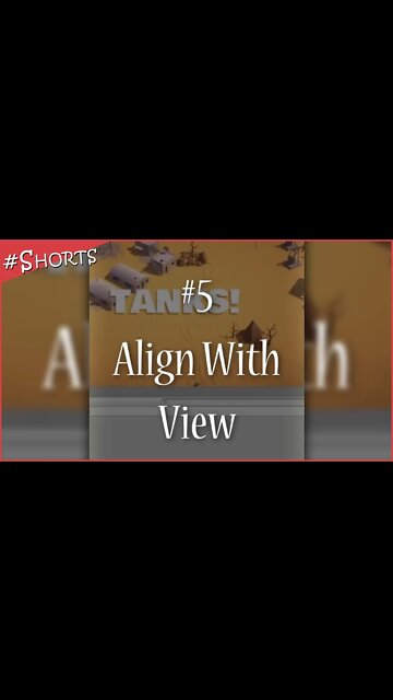 Align With View | #shorts TOP 5 de 18 dicas para Unity 🔥