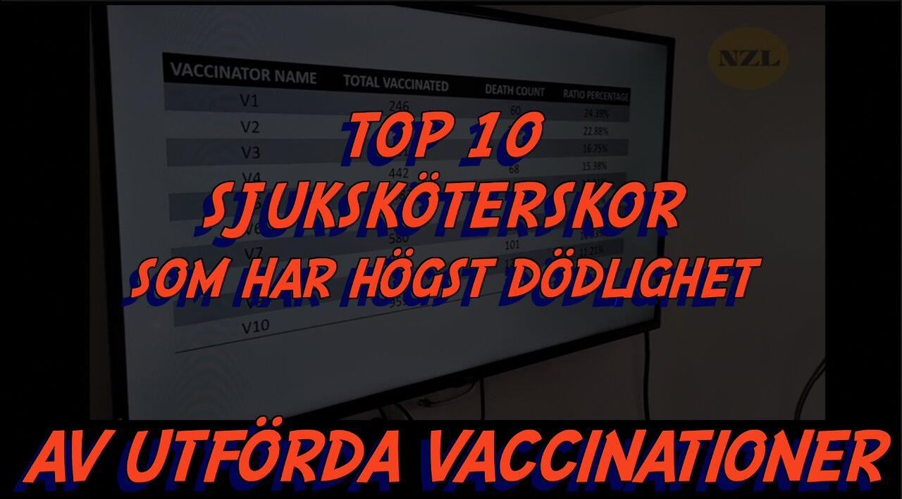 Sjuksköterskor i Nya Zeeland har upp till 24% som dör kort tid efter de gett injektionerna