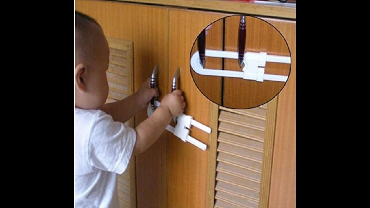 Baby boy arranging the cupboard, very funny