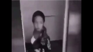 Asian woman throws food from elevator guy (Guts theme)