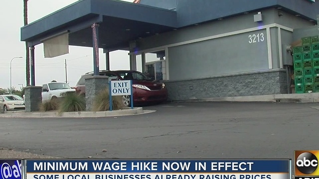Arizonans already feeling effects of minimum wage hike