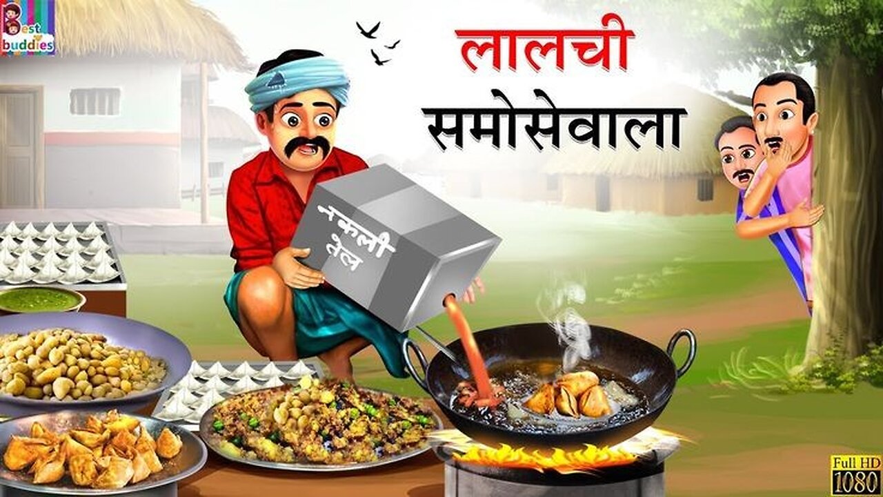 लालची समोसे वाला। Lalchi samose wala cartoon Hindi