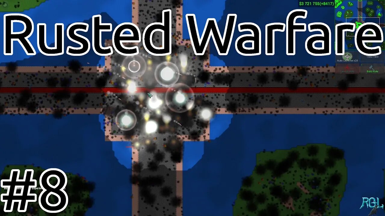 Rusted Warfare [NUKES ONLY] - 1v9 Impossible AI - Gameplay/Longplay | Indie RTS