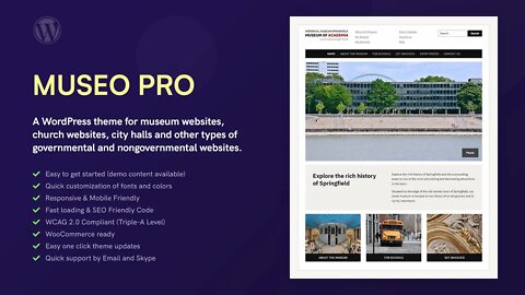Museo Free WordPress Theme for Museums - Tutorial