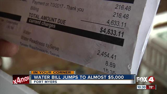 water bill jumps to $4,000