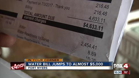 water bill jumps to $4,000
