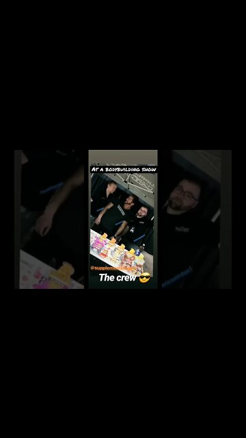 Supplement King booth at a bodybuilding show