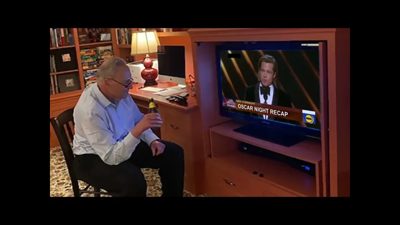 Chuck Schumer gets a surprise while watching the Oscars - meme video