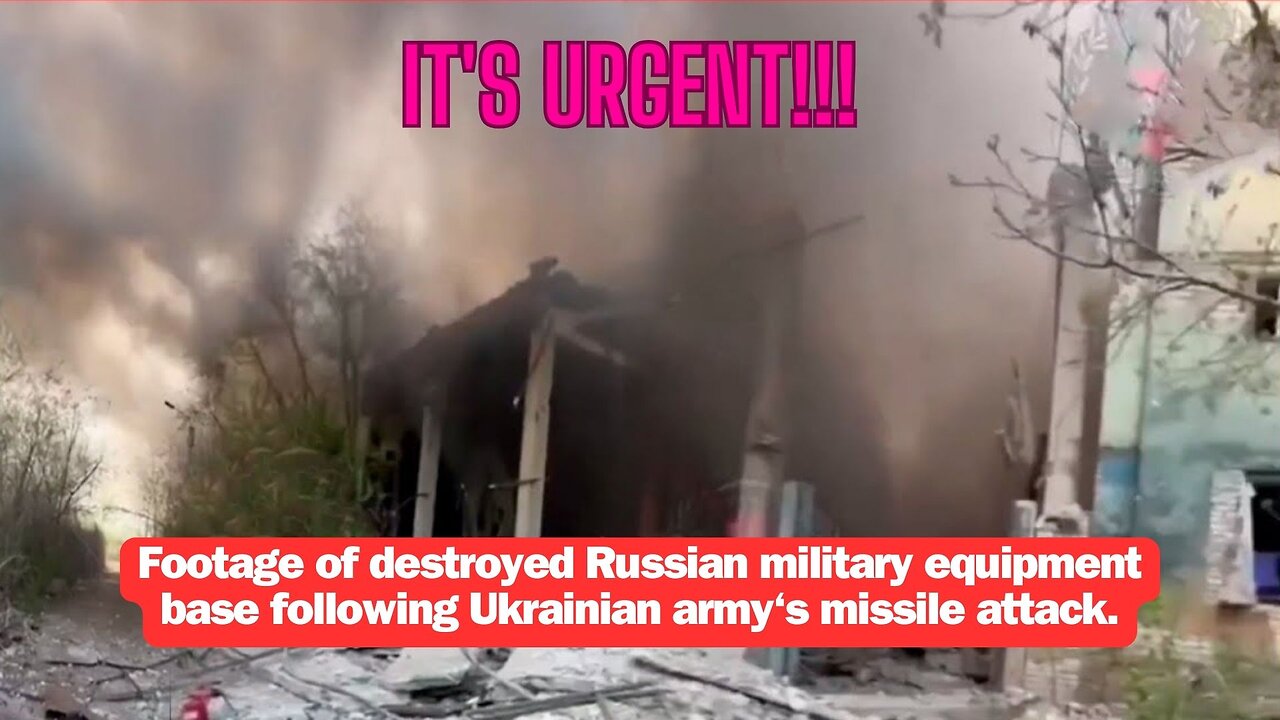 Footage of destroyed Russian military equipment base following Ukrainian army ‘s missile attack.