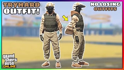 Easy Tan Joggers Hoodie Tryhard Glitched Outfit (No Transfer) (GTA Online)