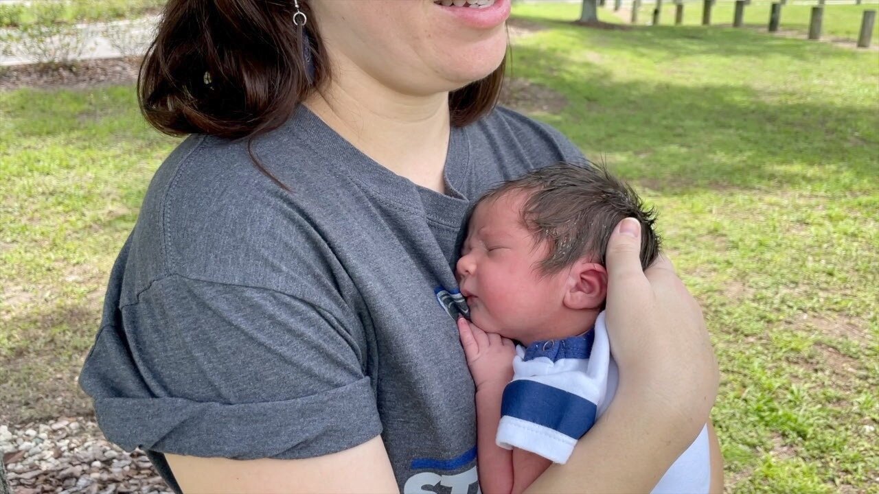 Baby Brayden makes his 'Point' as newest Lightning fan