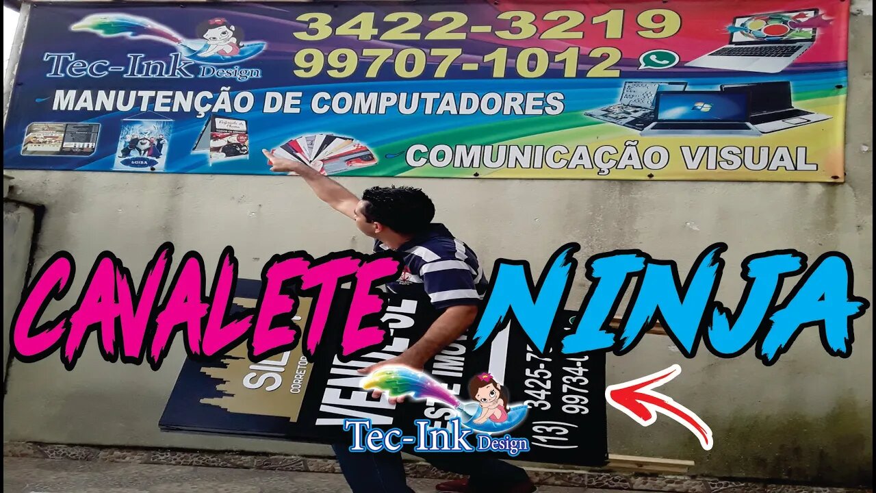 Como Fazer Um Cavalete Com Lona Bagum E Adesivo De Plotter De Recorte Veja Medidas E O Passo A Passo