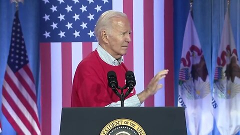 Biden's Speech In Illinois Gets Interrupted By Extremist Protester Demanding "Ceasefire In Gaza"