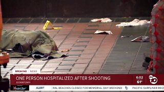 One person hospitalized after shooting in downtown San Diego