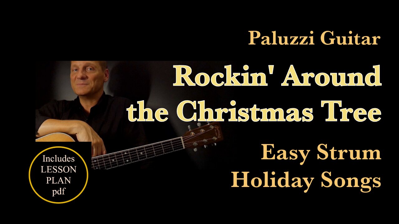 Rockin' Around the Christmas Tree Easy Strum Acoustic Guitar Lesson