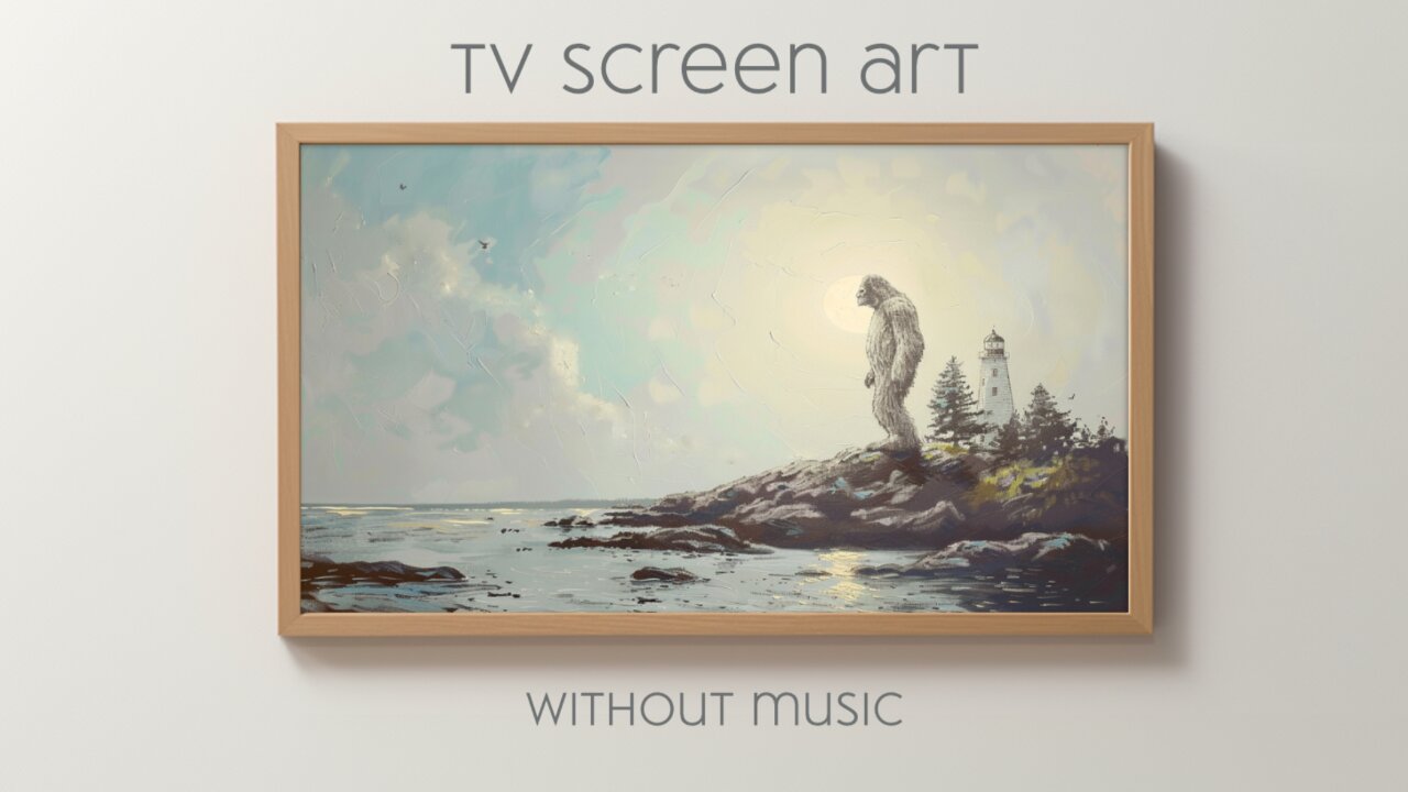 Sasquatch and a Lighthouse: Silent Art for Your TV Screen