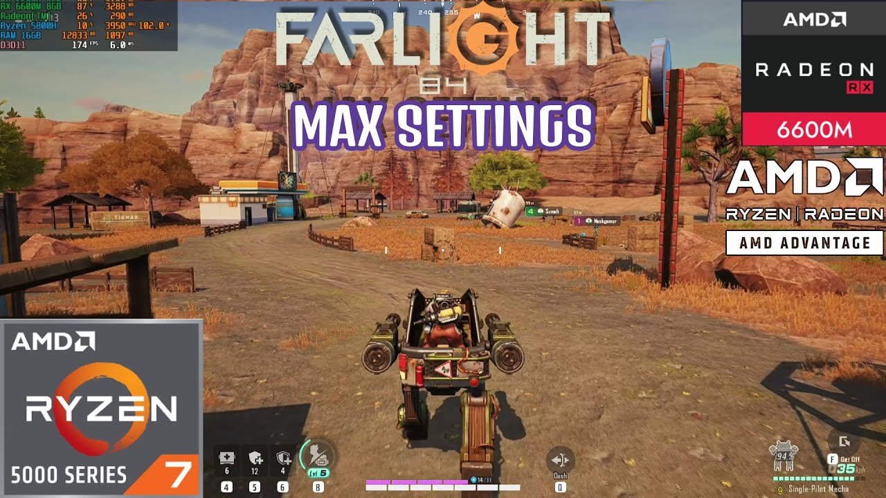 Farlight 84 MAX Setting Gameplay on HP Omen 16.1 - AMD Advantage - Radeon RX 6600M 8GB - 1080p 60FPS