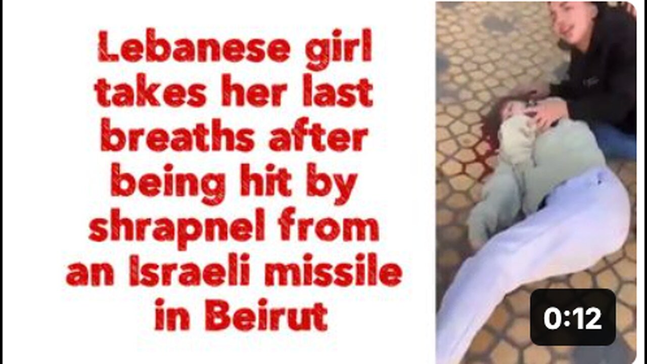 18+ 🇱🇧 Lebanese girl takes her last breaths after being hit by shrapnel