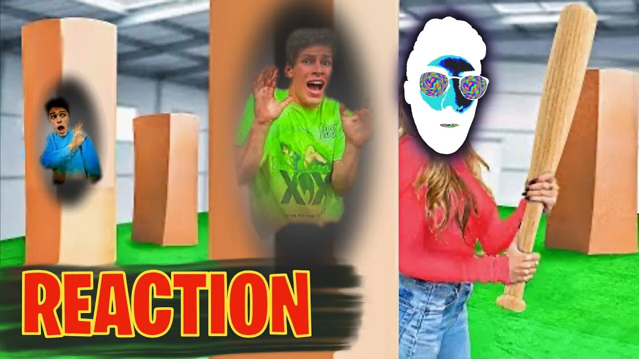 Ben Azelart REACTION | EXTREME HIDE AND SEEK BOXES CHALLENGE