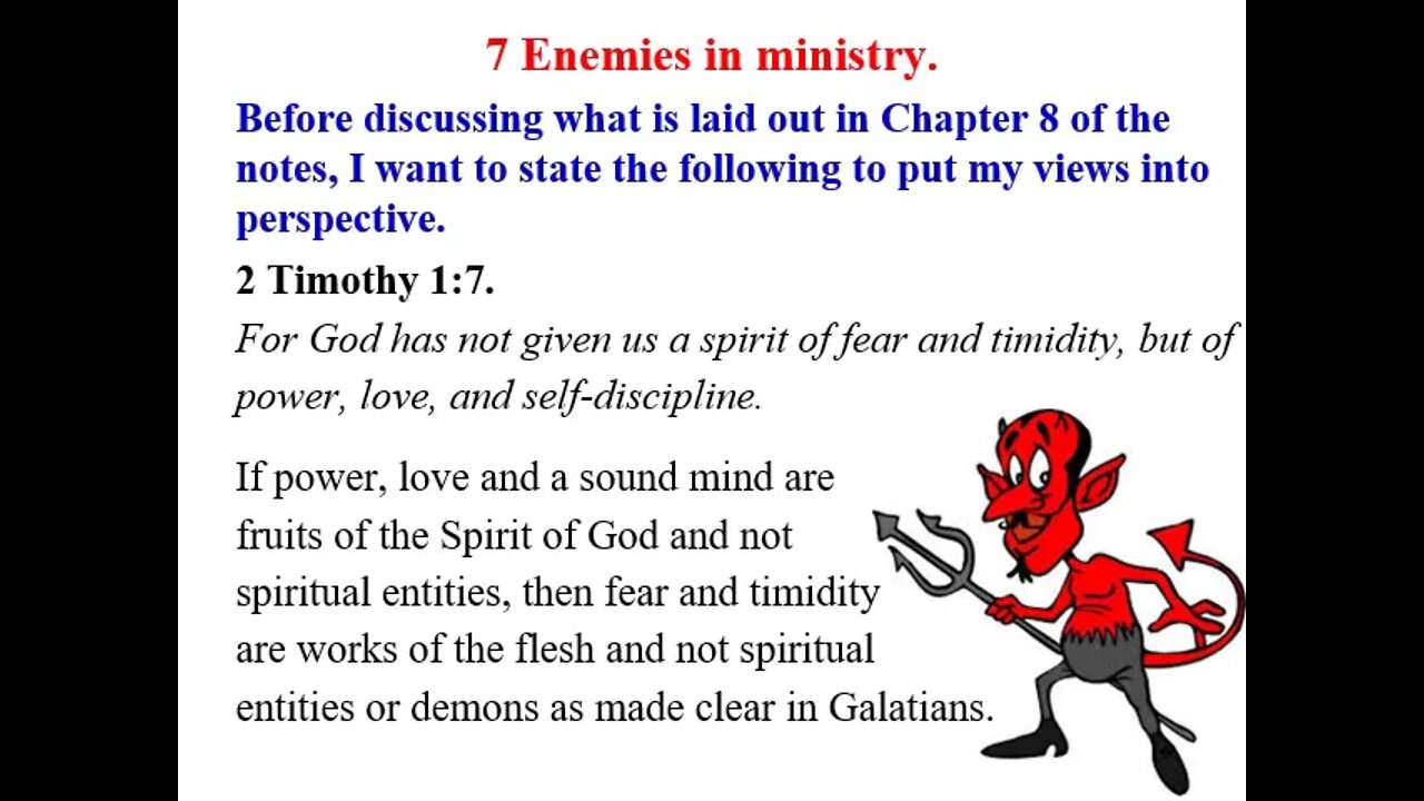 Enemies, Fear, Discouragement, Godly sorrow