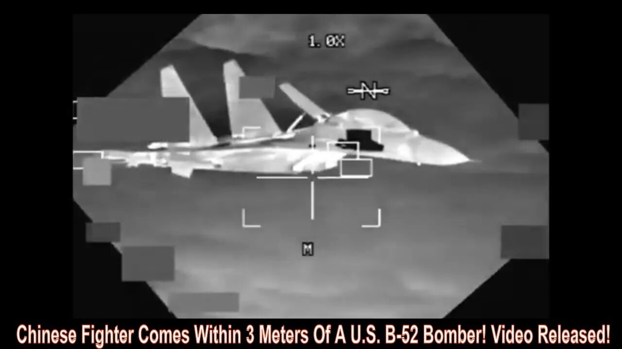 Chinese Fighter Comes Within 3 Meters Of A U.S. B-52 Bomber! Video Released!