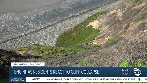 Encinitas residents react to cliff collapse