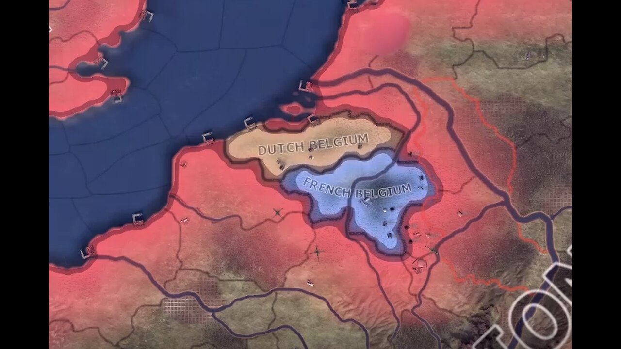 Flanders vs Wallonia - Hoi4 Timelapse