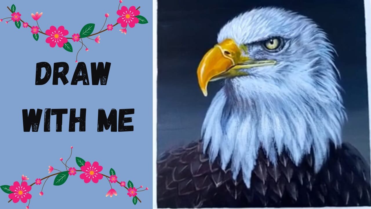 Realistic animal Acrylic painting / / how to paint Eagle/ Tutorial for beginner #14