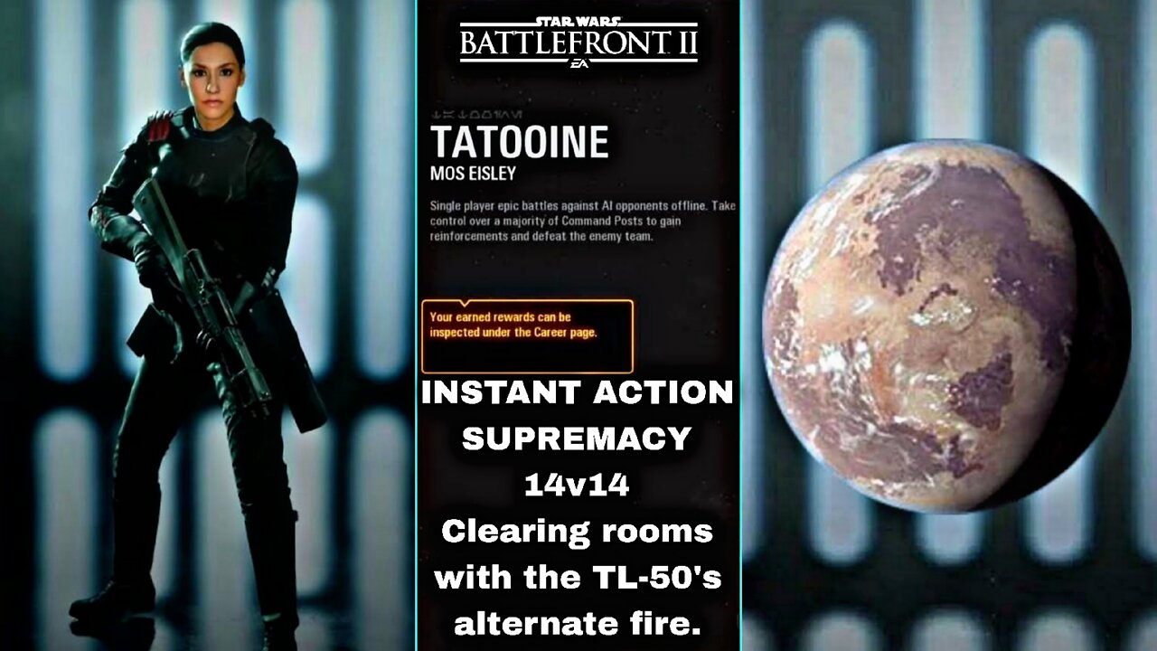 XB1 Star Wars Battlefront 2 G297, 1P gameplay Instant Action on Mos Eisley, Iden Versio!