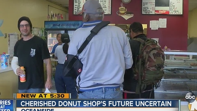 Future uncertain for cherished donut shop in Oceanside