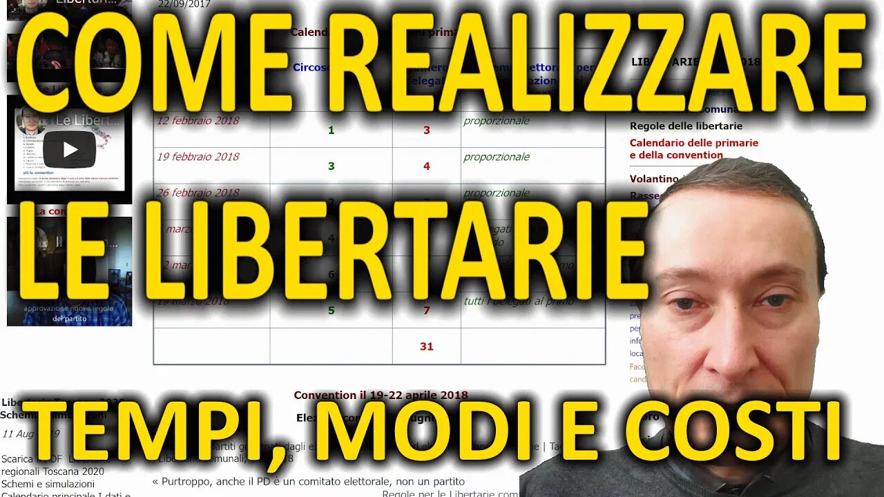 Come realizzare le Libertarie in un comune di media grandezza come Pisa - Tempi, modi e costi