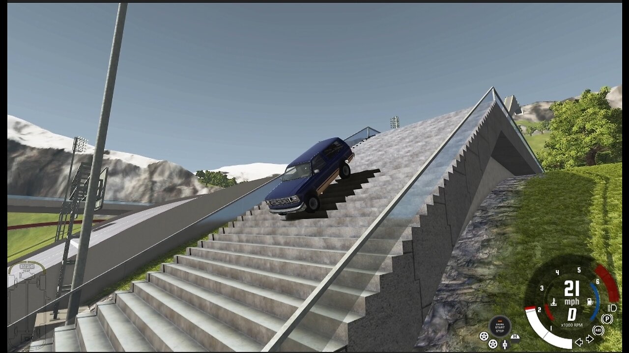 Stairs Jump Down #75 🚙 BeamNG Drive PC Game 💥 CAR crash