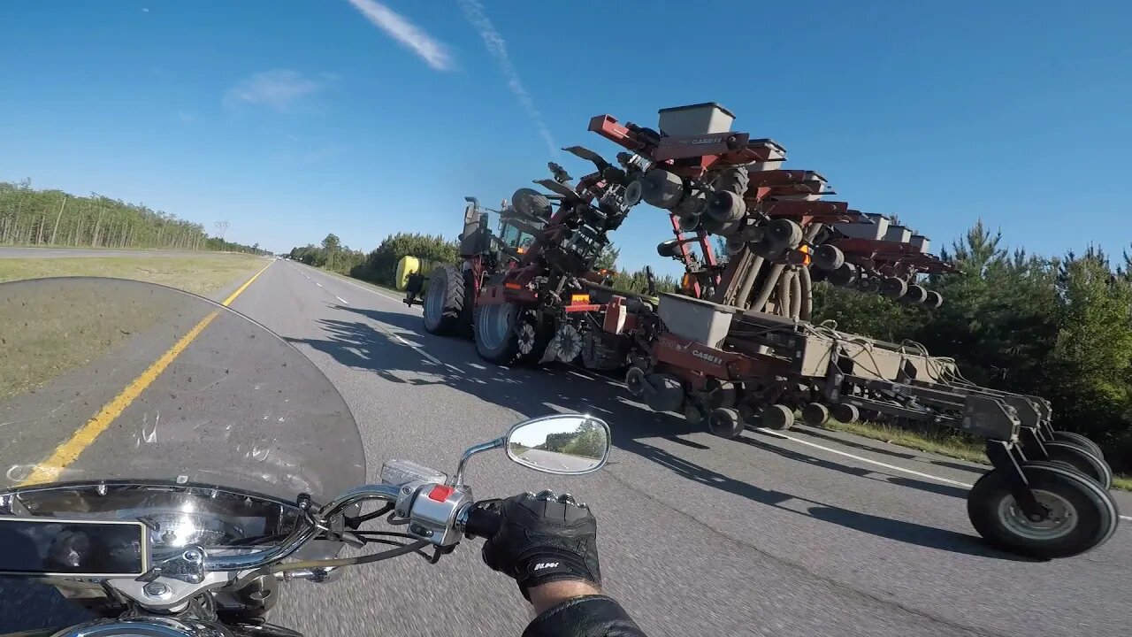 Passing a HUGE Tractor
