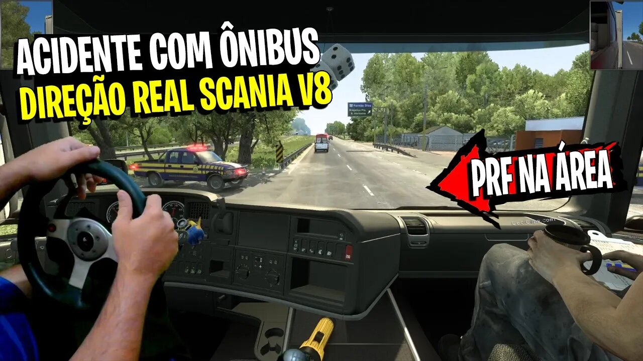 ▶️POV - DIREÇÃO REAL SCANIA V8 - MAPA ROTAS BRASIL - EURO TRUCK SIMULATOR 2 1.44