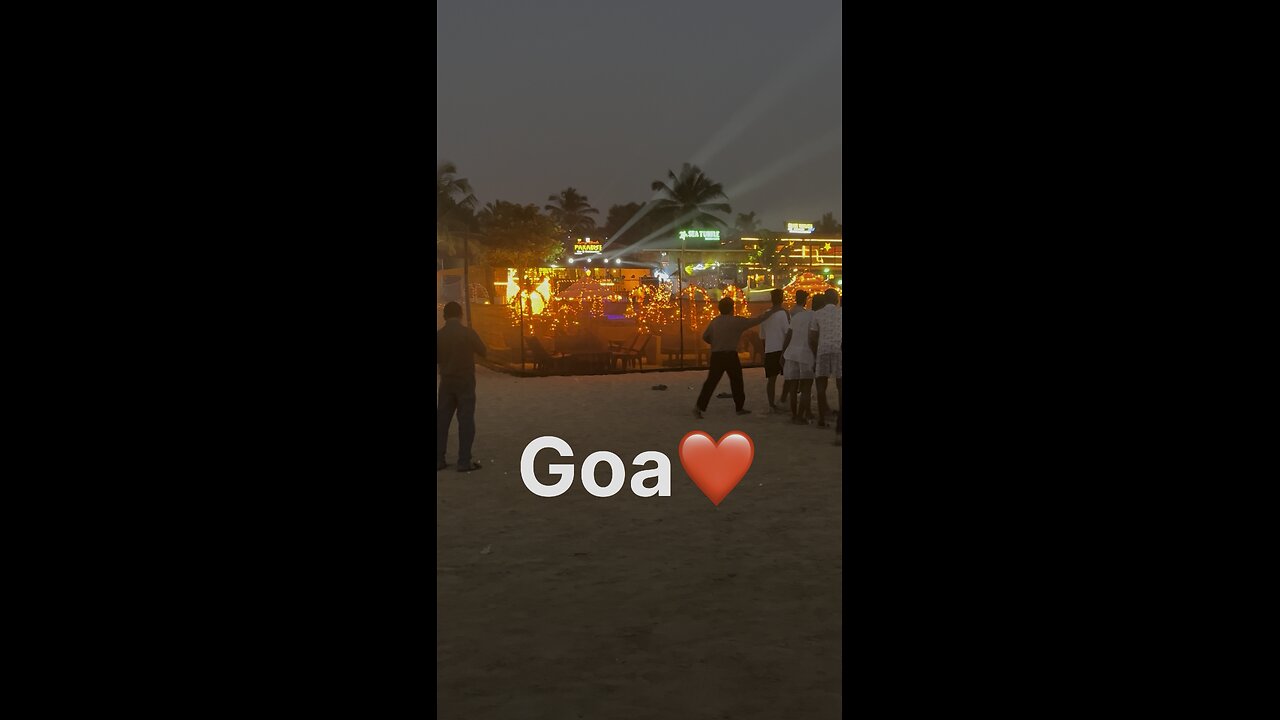 Baga beach night view