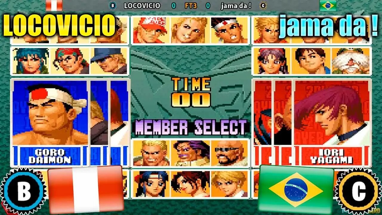 The King of Fighters '96 (LOCOVICIO Vs. jama da !) [Peru Vs. Brazil]