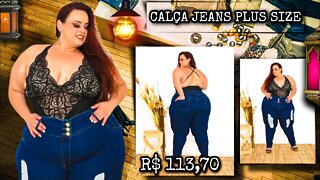 🛑 CALÇA JEANS PLUS SIZE SKINNY GILLMARLIN AZUL