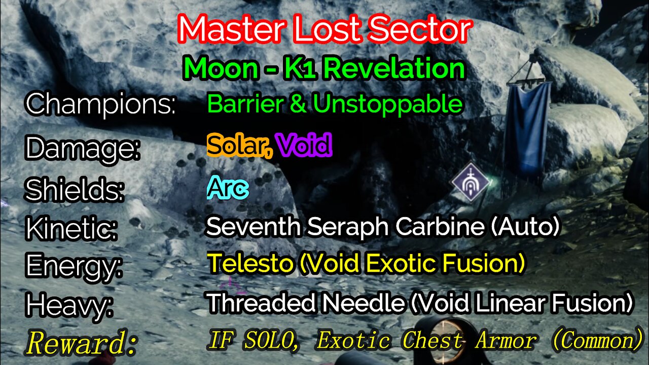 Destiny 2 Master Lost Sector: The Moon - K1 Revelation 12-31-21